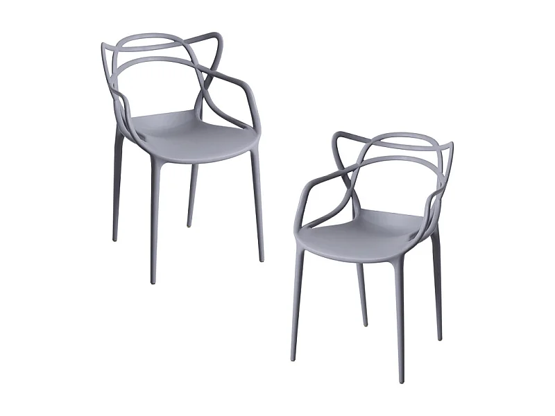 Packs Sillas Jardín - Pack 2 Sillas Korme - Gris