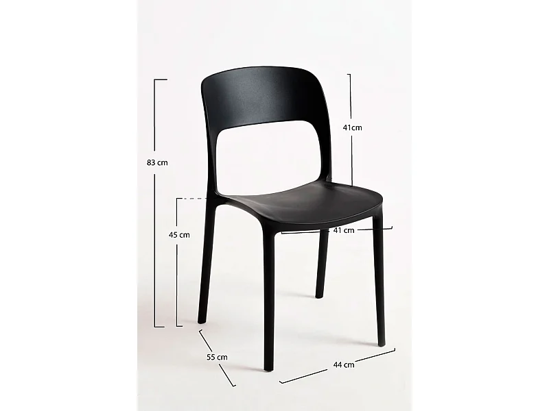 Packs Sillas Jardín - Pack 2 Sillas Inis - Negro