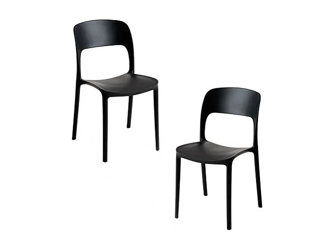 Packs Sillas Jardín - Pack 2 Sillas Inis - Negro