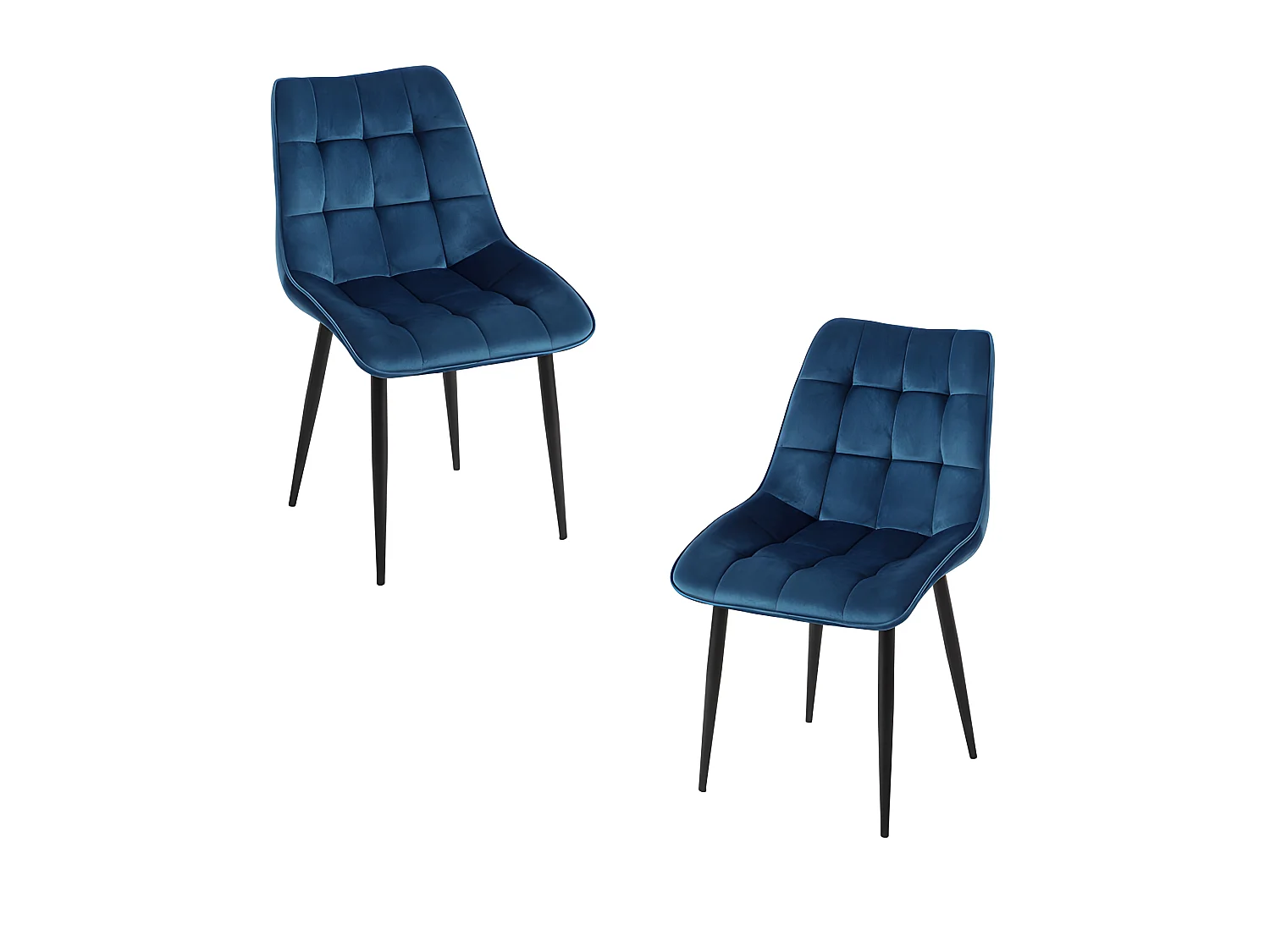 Packs Sillas Comedor - Pack 2 Sillas Cade Terciopelo - Azul