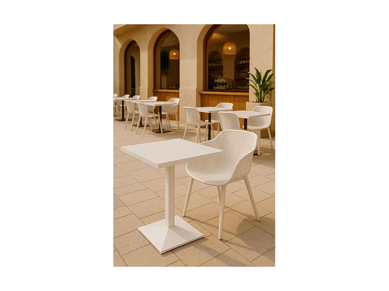 Mesas Auxiliares - Mesa Kuat White 70 cm - Blanco