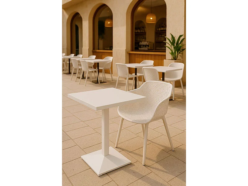 Mesas Auxiliares - Mesa Kuat White 70 cm - Blanco