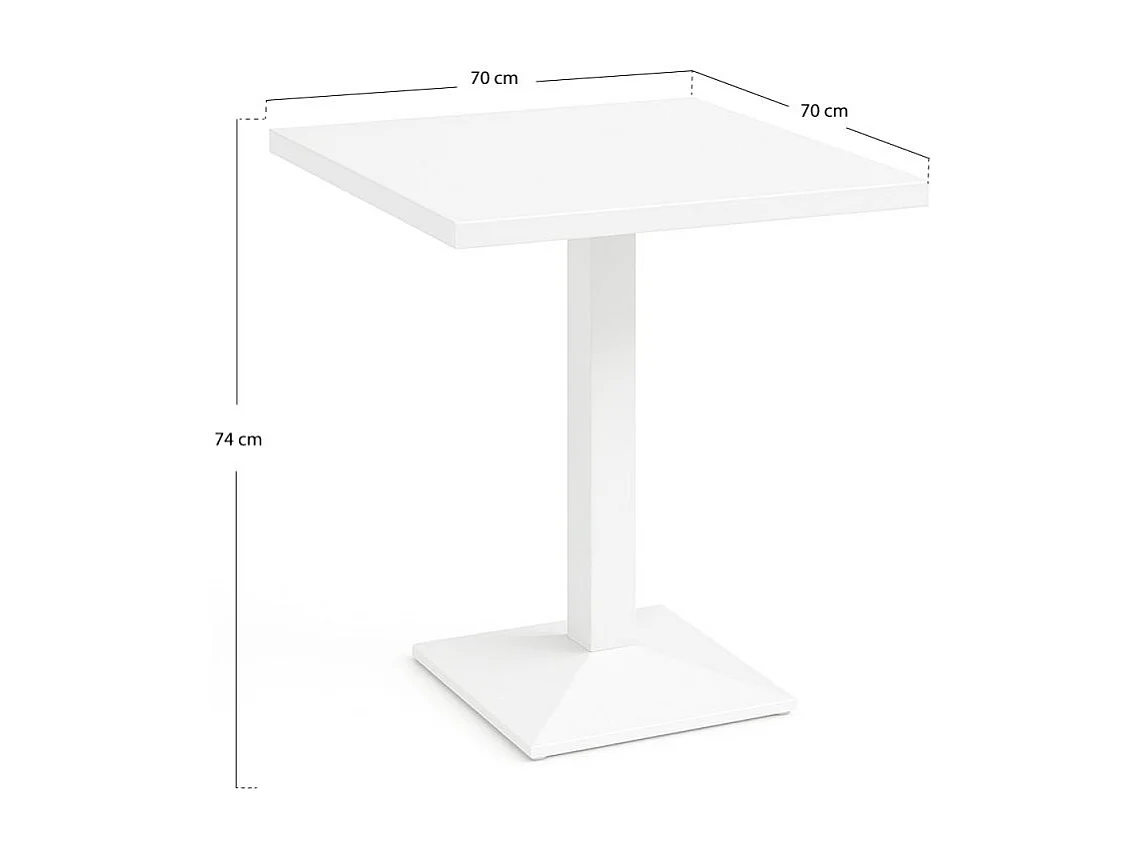 Mesas Bar - Mesa Kuat White 70 cm - Blanco