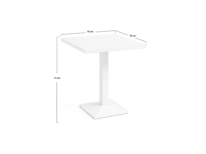 Mesas Bar - Mesa Kuat White 70 cm - Blanco