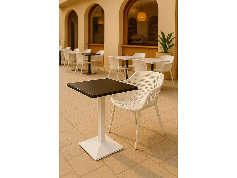 Mesas Auxiliares - Mesa Kuat White 60 cm - Negro