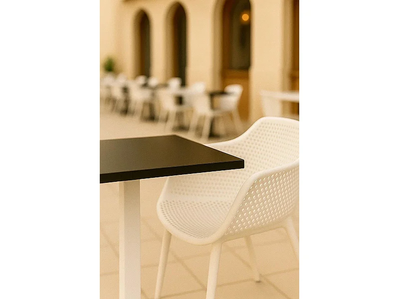 Mesas Auxiliares - Mesa Kuat White 60 cm - Negro