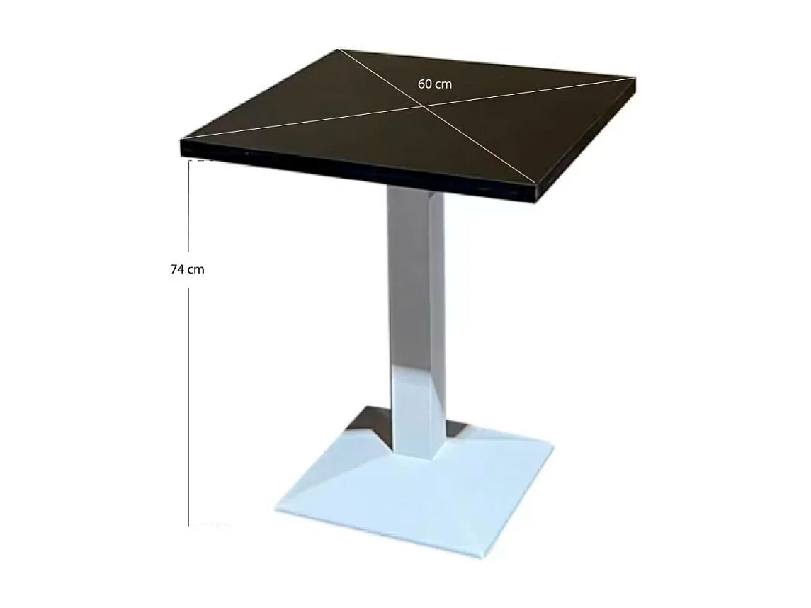 Mesas Bar - Mesa Kuat White 60 cm - Negro