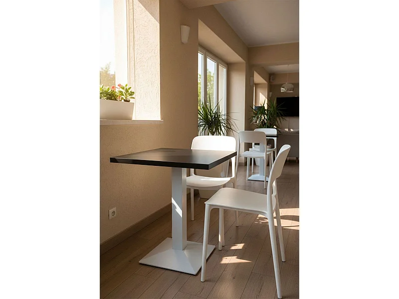 Mesas Bar - Mesa Kuat White 70 cm - Negro