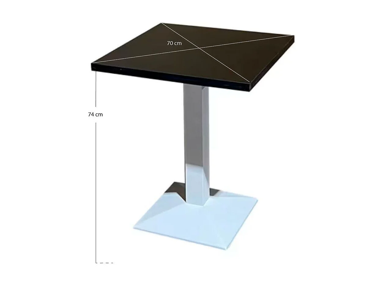 Mesas Bar - Mesa Kuat White 70 cm - Negro
