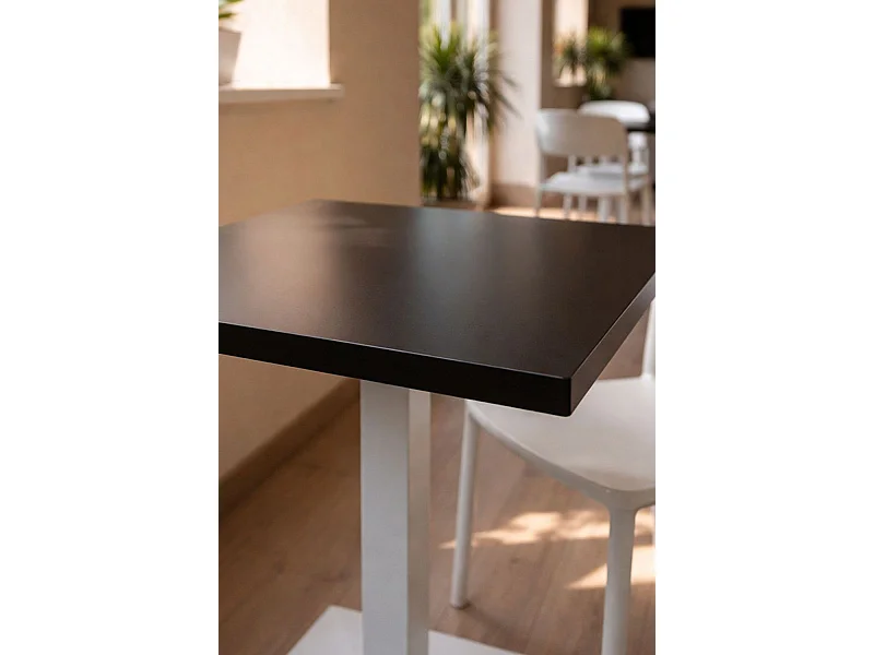 Mesas Bar - Mesa Kuat White 70 cm - Negro