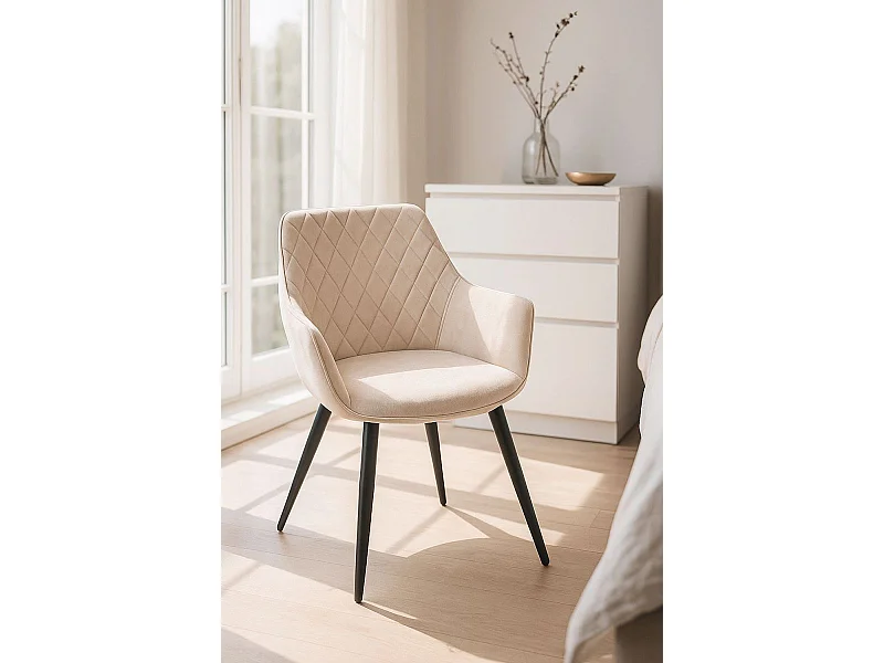 Sillas Comedor - Silla Kres Terciopelo - Beige