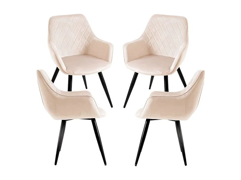 Packs Sillas Comedor - Pack 4 Sillas Kres Terciopelo - Beige