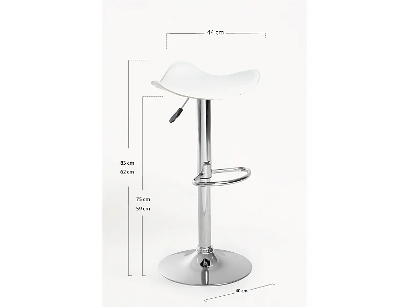 Taburetes Cocina - Taburete Rox - Blanco