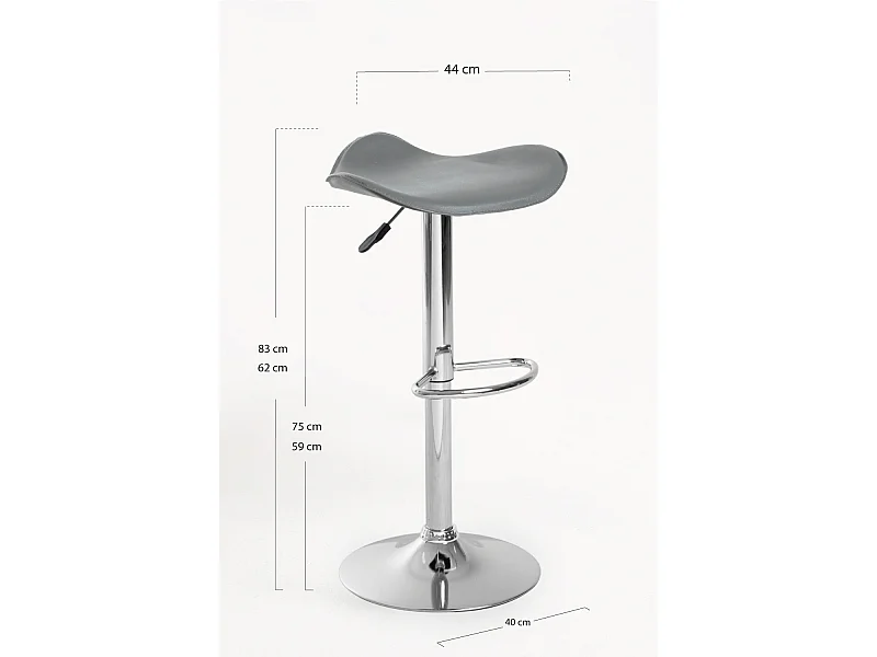 Taburetes Cocina - Taburete Rox - Gris oscuro