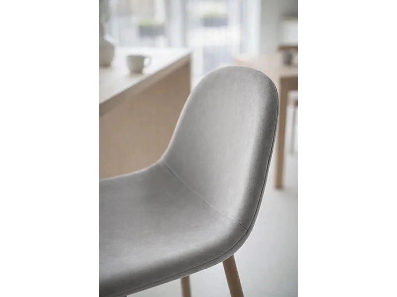 Taburetes Cocina - Taburete Teok Terciopelo - Gris