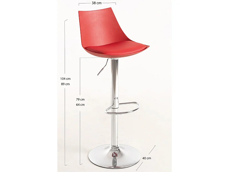 Taburetes Cocina - Taburete Nery - Rojo