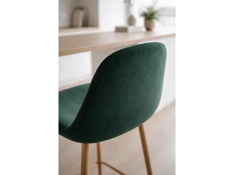 Taburetes Cocina - Taburete Teok Terciopelo - Verde