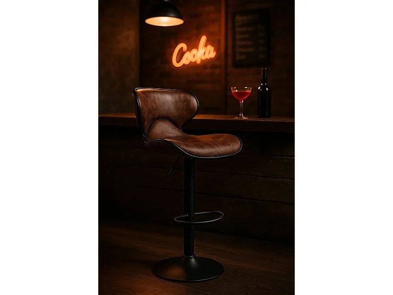 Taburetes Cocina - Taburete Lester Black - Marrón