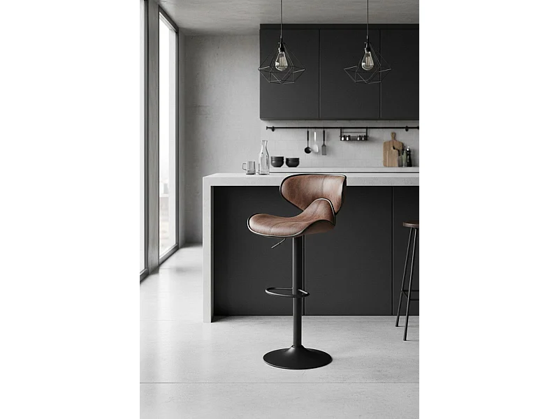 Taburetes Cocina - Taburete Lester Black - Marrón