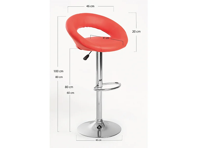 Taburetes Cocina - Taburete Onis - Rojo