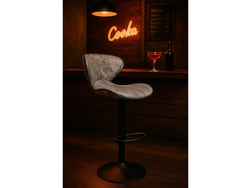 Taburetes Cocina - Taburete Lester Black - Gris