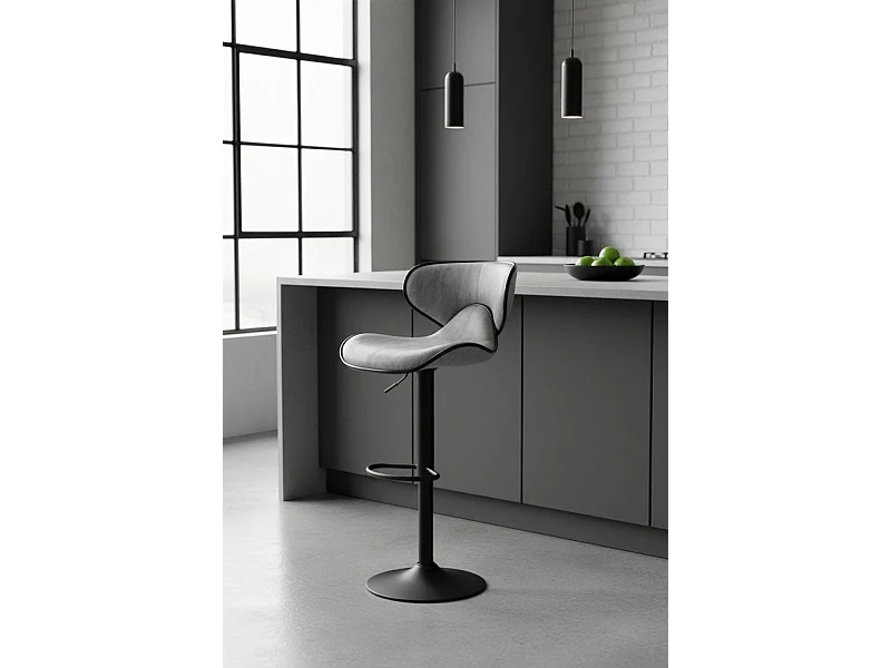 Taburetes Cocina - Taburete Lester Black - Gris