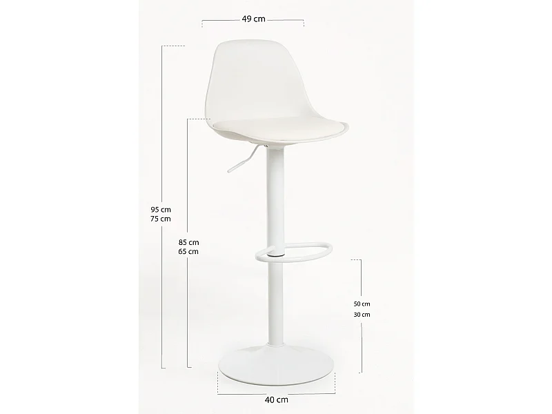 Taburetes Cocina - Taburete Tulipa Total - Blanco