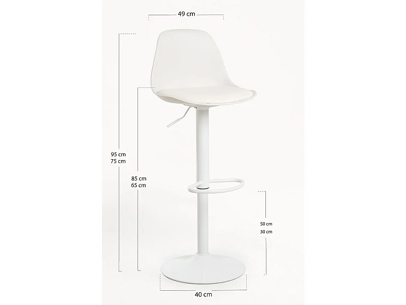 Taburetes Cocina - Taburete Tulipa Total - Blanco