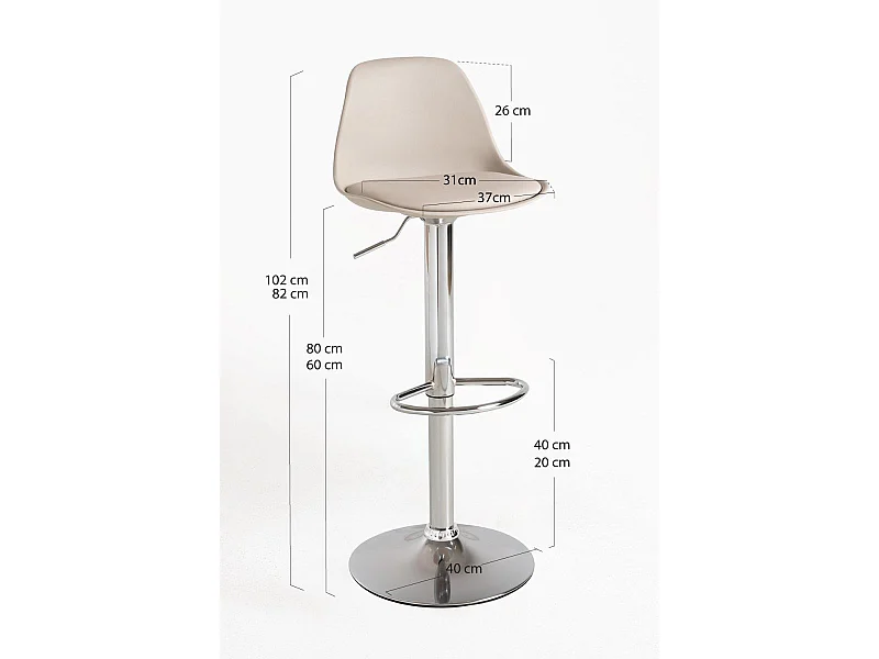 Taburetes Cocina - Taburete Tulipa - Beige