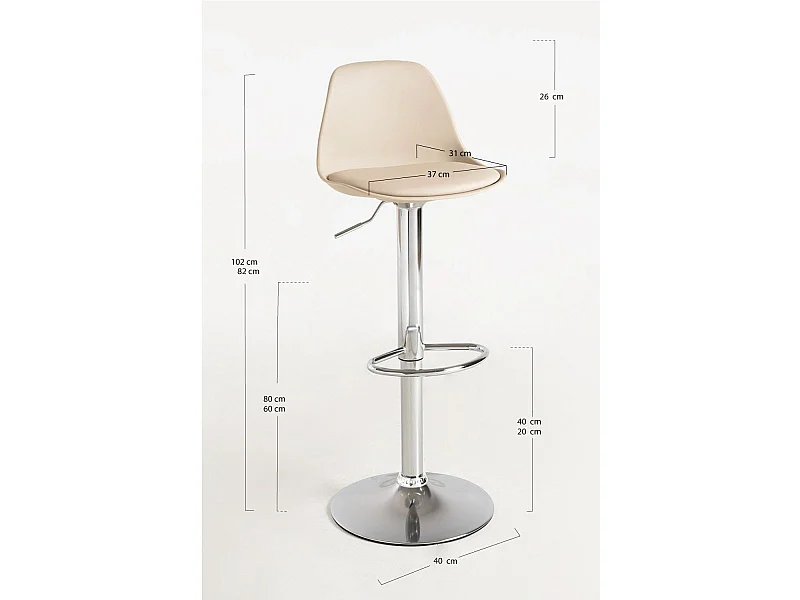 Taburetes Cocina - Taburete Tulipa - Beige