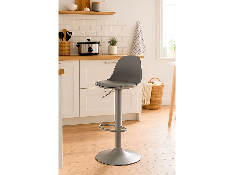 Taburetes Cocina - Taburete Tulipa Total - Gris claro