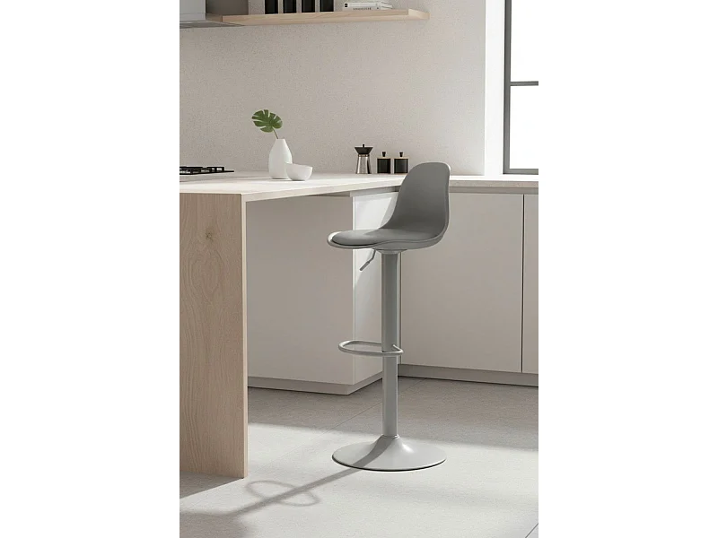 Taburetes Cocina - Taburete Tulipa Total - Gris claro