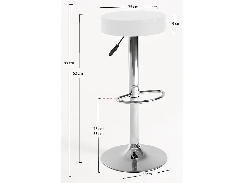 Taburetes Cocina - Taburete Kros - Blanco