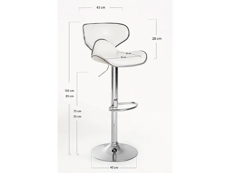 Taburetes Cocina - Taburete Lester - Blanco