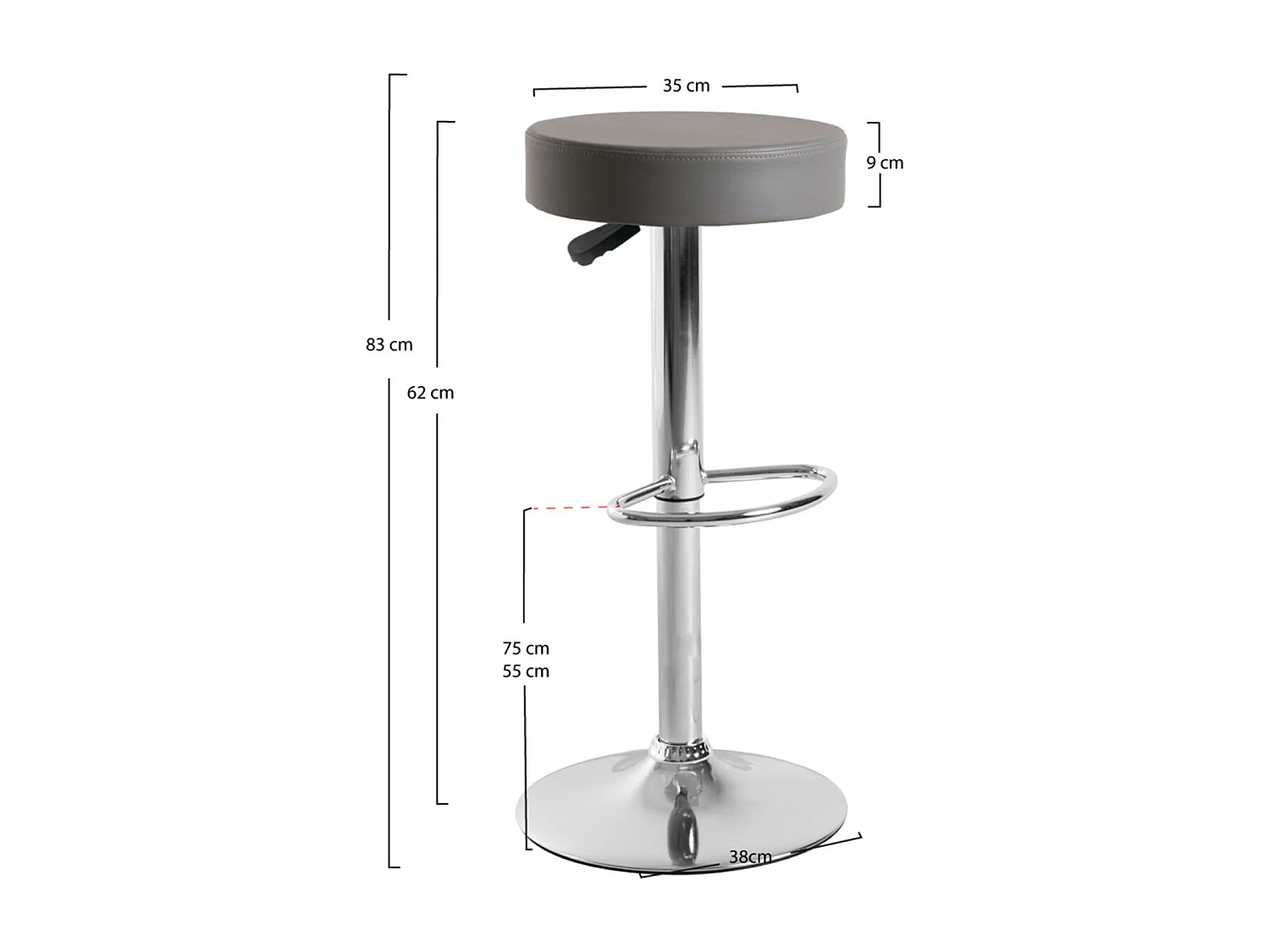 Taburetes Cocina - Taburete Kros - Gris claro