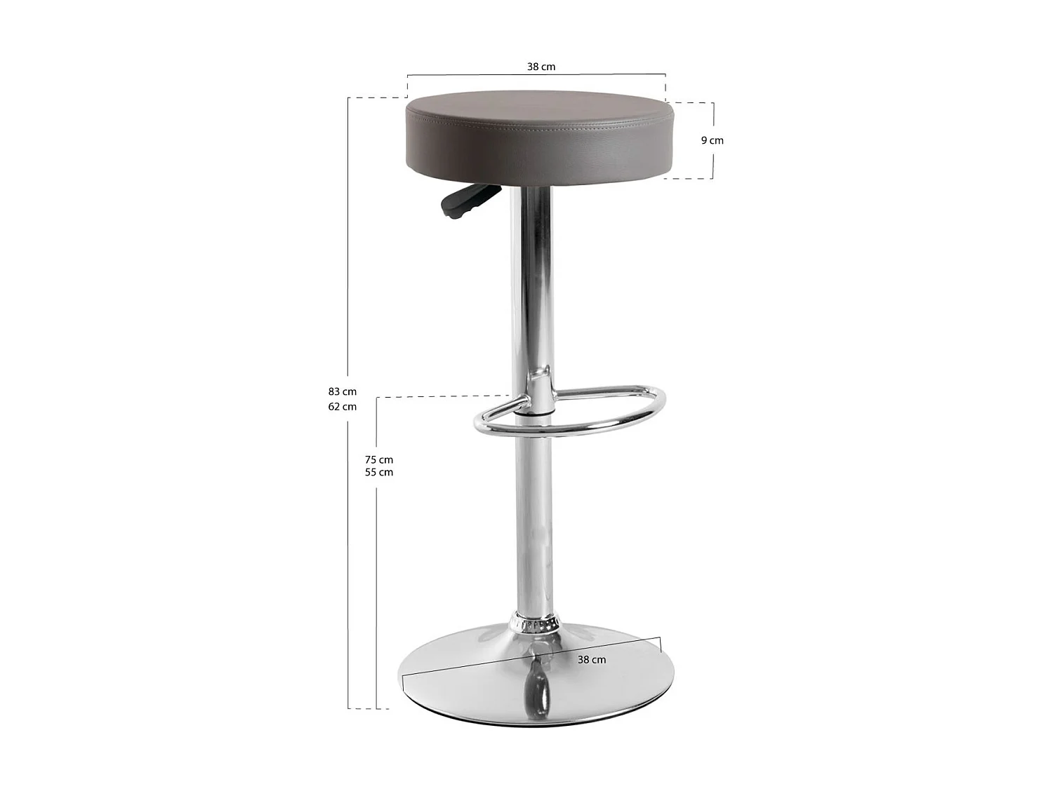 Taburetes Cocina - Taburete Kros - Gris claro