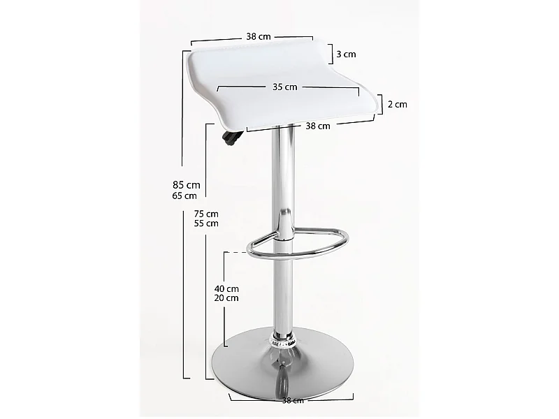 Taburetes Cocina - Taburete Tim - Blanco