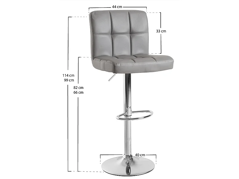 Taburetes Cocina - Taburete Casper - Gris claro