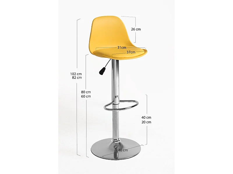 Taburetes Cocina - Taburete Tulipa - Amarillo