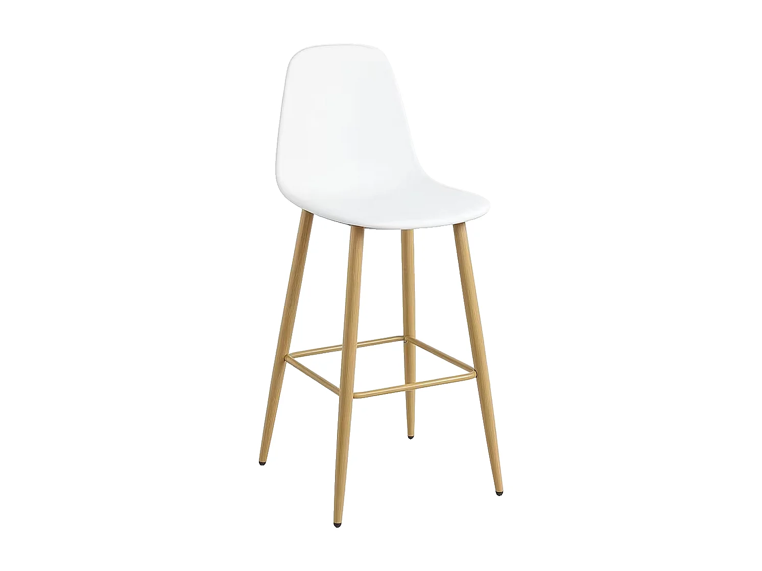 Taburetes Cocina - Taburete Teok Polipiel - Blanco
