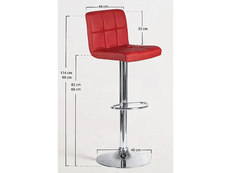 Taburetes Cocina - Taburete Casper - Rojo