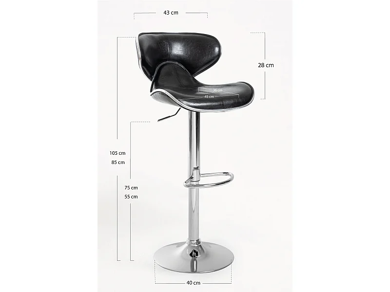 Taburetes Cocina - Taburete Lester - Negro