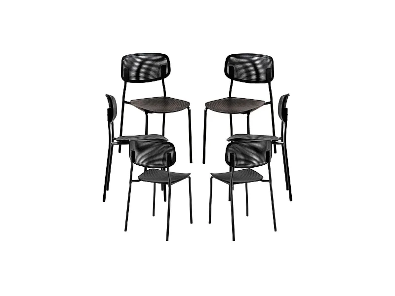 Packs Sillas Comedor - Pack 6 Sillas Piki - Negro