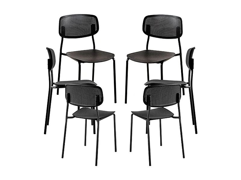 Packs Sillas Comedor - Pack 6 Sillas Piki - Negro