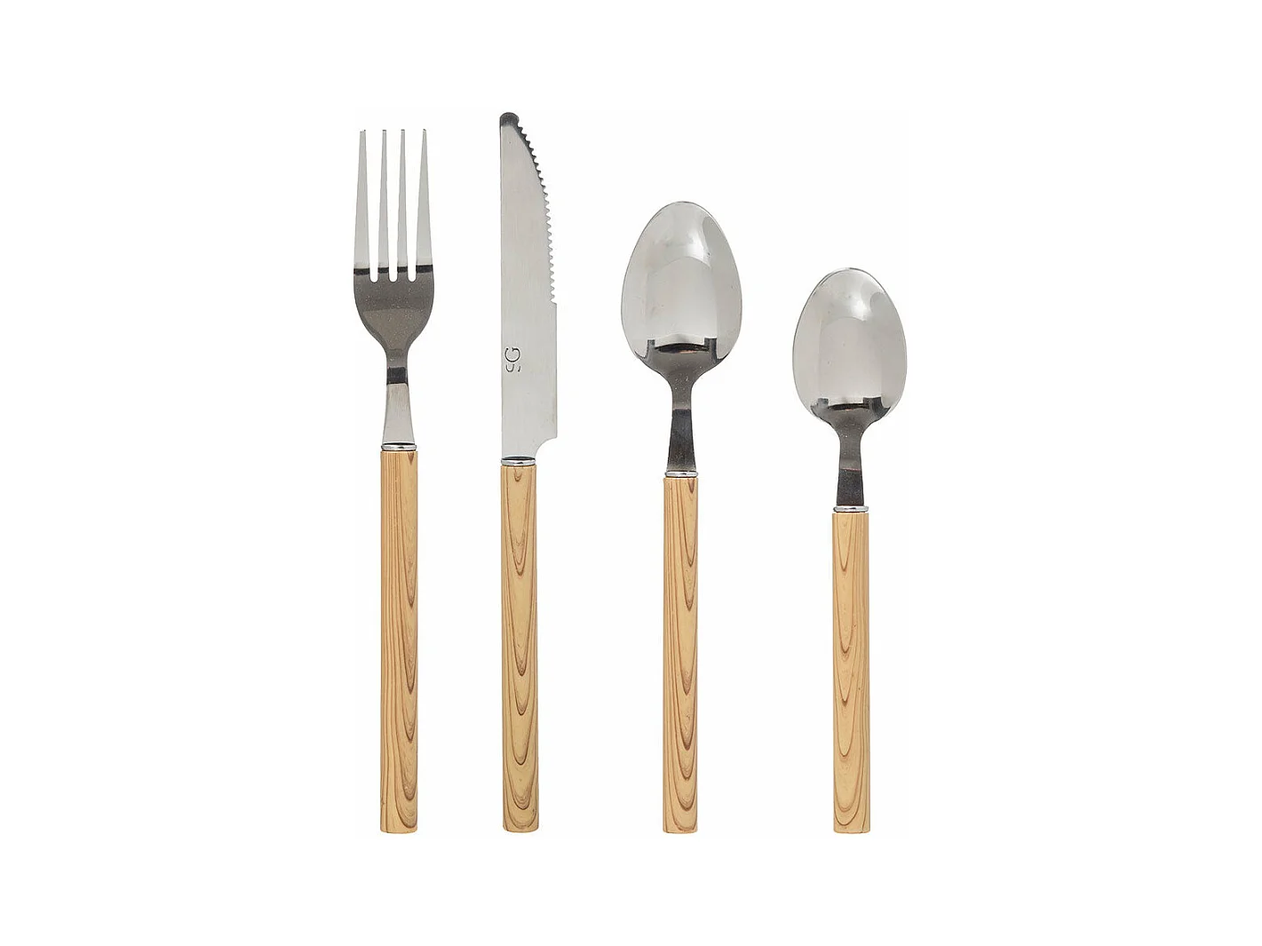 Set de Cubiertos 24 Piezas "Amazonia" Beige Acero Inoxidable