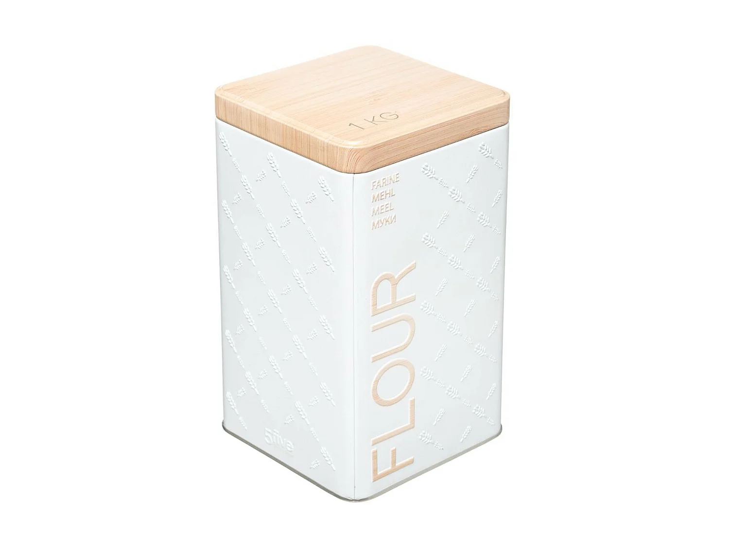 Boîte à Farine "Scandi" 18cm Blanc