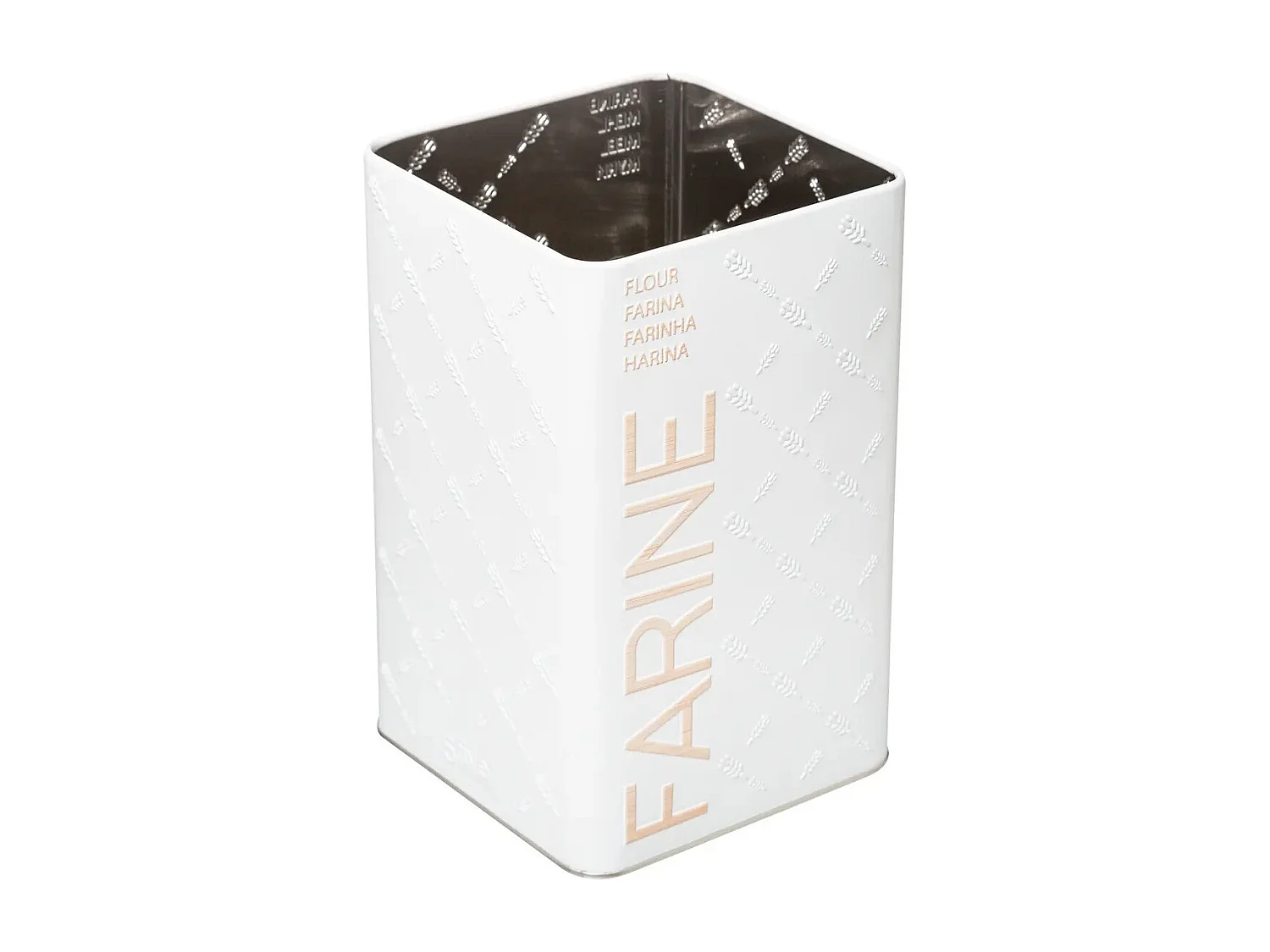 Boîte à Farine "Scandi" 18cm Blanc