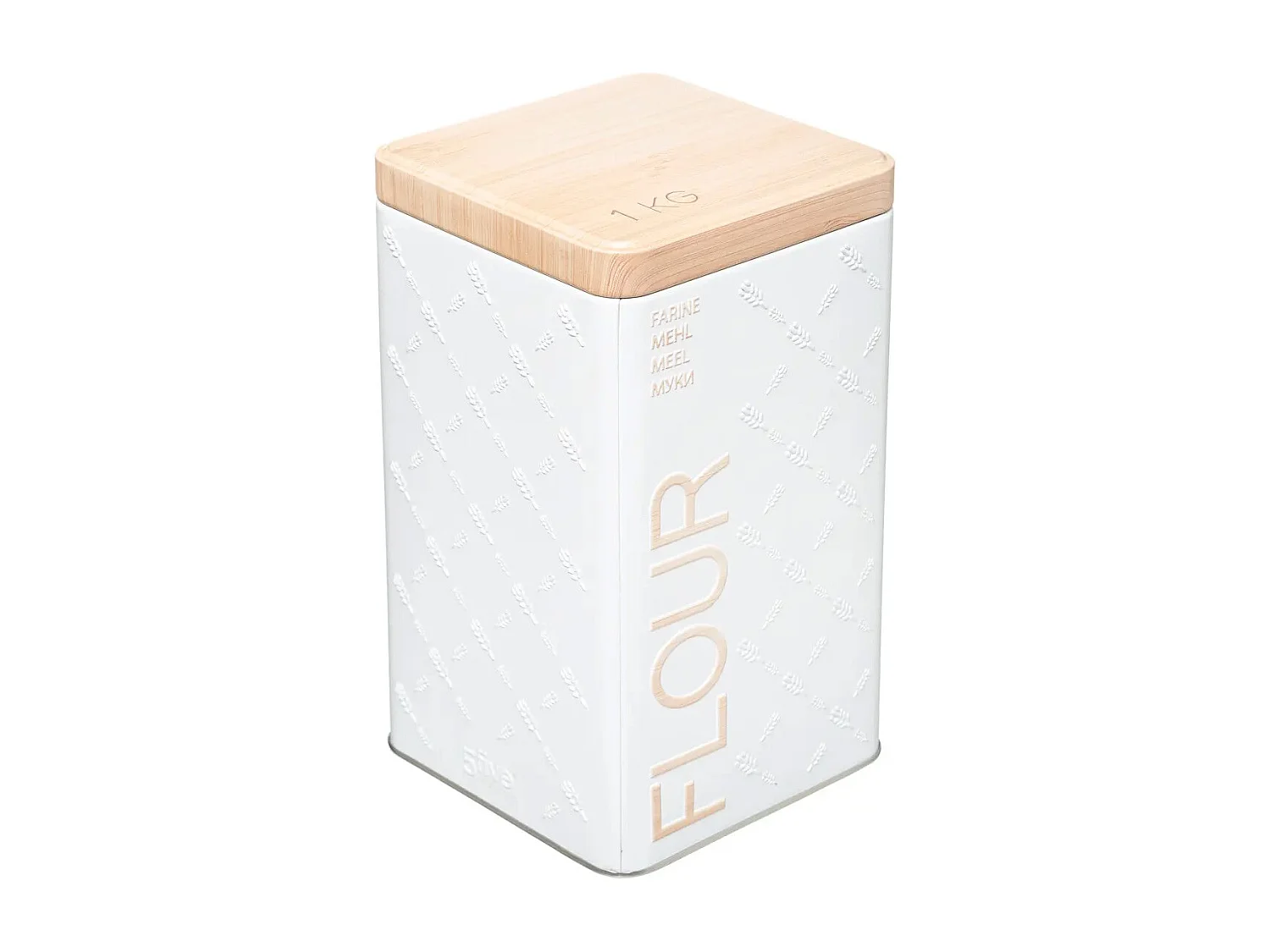 Boîte à Farine "Scandi" 18cm Blanc