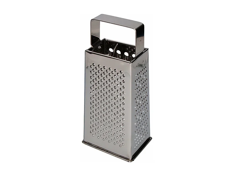 Rallador de 4 Caras de Acero Inoxidable 24cm Plata Utensilio de Corte Mango