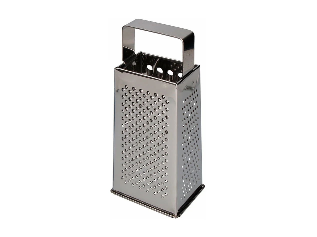 Rallador de 4 Caras de Acero Inoxidable 24cm Plata Utensilio de Corte Mango